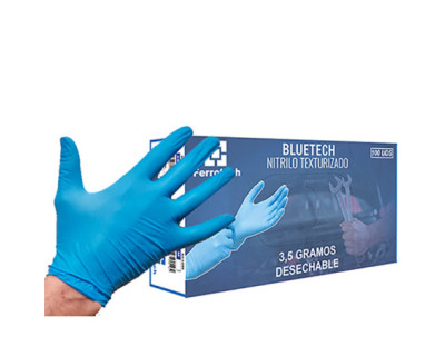 GUANTE NITRILO AZUL DESECHABLE T-S CAJA 100UND.