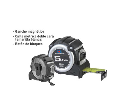 FLEXOMETRO POWER GRIP MAGN. PREMIUN-PLATA